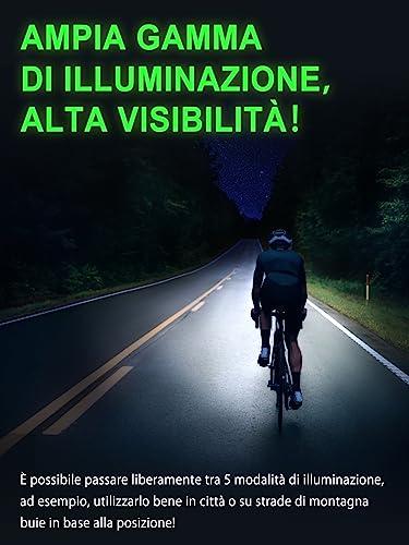 TOWILD-CL1000-Luci-Bici-1000-Lumen-Ciclismo-Luce-Anteriore-Bicicletta-per-Pendolarismo4000mAh-Intelligente-Faro-Bicicletta-LED-5-Modalita-Luminosita-Fanalino-AnterioreTipo-C-linstallazione-Inversa-0-5