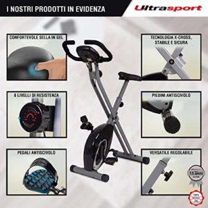 Ultrasport F-Bike, Bicicletta Trainer, Cyclette pieghevole, misurazione pulsazioni, 8 livelli resistenza, Argento/Nero 13 Ultrasport F-Bike, Bicicletta Trainer, Cyclette pieghevole, misurazione pulsazioni, 8 livelli resistenza, Argento/Nero - immagine 6