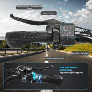 VARUN Bicicletta Elettrica 26” Bici Elettrica Adulto City E-bike con Li-Batteria 36V/10,4Ah,Motore 250W,Shimano 7 velocità, ebike Pedalata Assistita - immagine 4