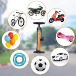 VFANDV Pompa da terra per bicicletta con manometro 160 PSI per bicicletta in lega di alluminio con pompa per palloncini 0 5 VFANDV Pompa da terra per bicicletta con manometro, 160 PSI per bicicletta, in lega di alluminio, con pompa per palloncini