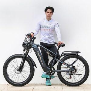 VLFINA Dual Shock Electric Mountain Bike per adulti, 48V17.5AH Batteria rimovibile, 26 pollici Fat Tyre 7 Speed ebike, bicicletta elettrica 13 VLFINA Dual Shock Electric Mountain Bike per adulti, 48V17.5AH Batteria rimovibile, 26 pollici Fat Tyre 7 Speed ebike, bicicletta elettrica - immagine 6