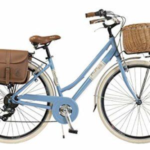 Via Veneto by Canellini Bicicletta Bicicletta Citybike Ctb Donna Vintage Retro Via Veneto Alluminio (Blu, 46)