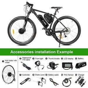 YOSE POWER 28''(700c) ebike 36V250W Motore Anteriore Bicicletta E-Bike Hub di Conversione Kit con Controller Integrato HL Plus 36V 15.6Ah Batteria FAI DA TE E-bike Display LCD - immagine 8