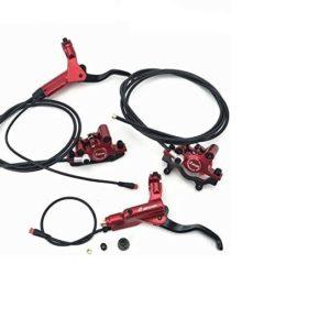 Zoom Freno a disco idraulico per E-bike HB-875-E Anteriore e Posteriore Senza Rotore (Rosso)