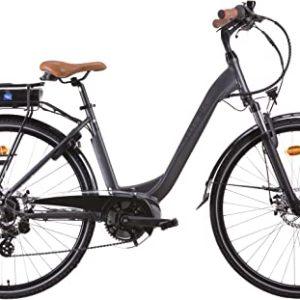 i-Bike, Urban 600, Bicicletta Elettrica a Pedalata Assistita Unisex adulto, Grigio antracite, Unica