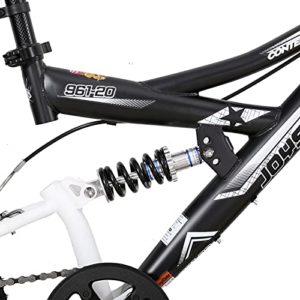 joystar 20 pollici bici per bambini e bambine dai 7 ai 13 anni, bici per bambini con telaio in acciaio e cavalletto, nero - immagine 7