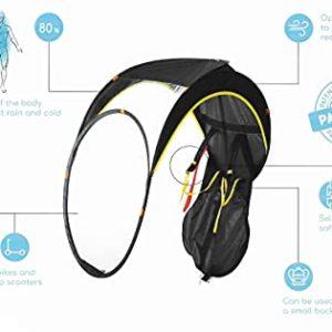 Bub-up La Protezione Pioggia bicicletta Che sostituisce L'abbigliamento antipioggia (impermeabile, Giacca, Mantello pioggia, Parka, Poncho pioggia…). Parapioggia per bicicletta. 11 Bub-up La Protezione Pioggia bicicletta Che sostituisce L'abbigliamento antipioggia (impermeabile, Giacca, Mantello pioggia, Parka, Poncho pioggia…). Parapioggia per bicicletta. - immagine 6