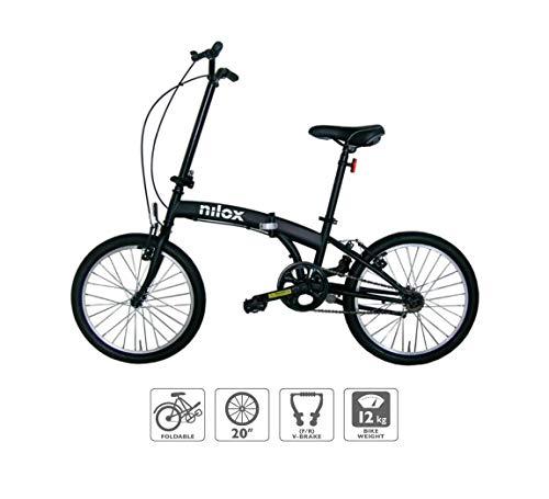 Nilox Bike X0 Bici Pieghevole Facile da Trasportare Design Moderno con Telaio Opaco in Acciaio Bicicletta Leggera 12 kg di Peso con Cerchi in Alluminio da 20 0 Nilox, Bike X0, Bici Pieghevole, Facile da Trasportare, Design Moderno, con Telaio Opaco in Acciaio, Bicicletta Leggera, 12 kg di Peso, con Cerchi in Alluminio da 20"