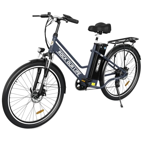 RCB Bicicletta elettrica da 26 e bike batteria al litio 36V 12AH puo raggiungere 90KM effetto ambientale 250W Bicicletta elettrica per pendolarismo per adulti a 7 velocita Nero 0 Prodotti