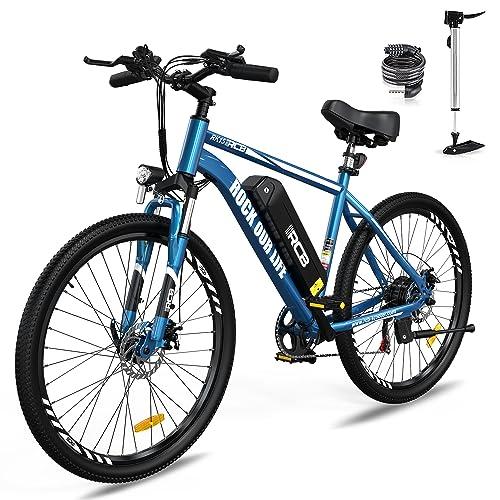RCB Bicicletta elettrica per adulti fino a 90km effetto ambientaleRK15 E Bike per pendolari Pneumatici da 26 resistenti allusura e sospensioni anteriori ammortizzanti 7 velocita 0 Prodotti