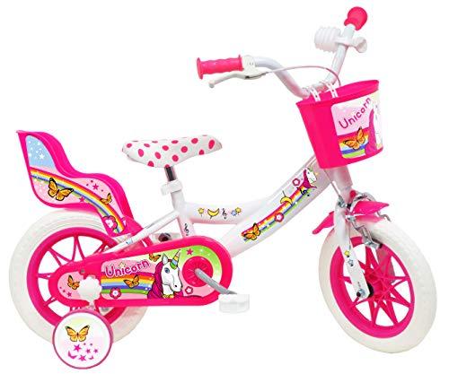 Unicorn Bicicletta Bambino Bianco Rosa misura 12 0 Unicorn, Bicicletta Bambino, Bianco-Rosa misura 12"