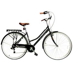 Versiliana Biciclette Vintage - City Bike - Resistene - Pratica - Comoda - Perfetta per moversi in città (NERO/BIANCO, DONNA 28")