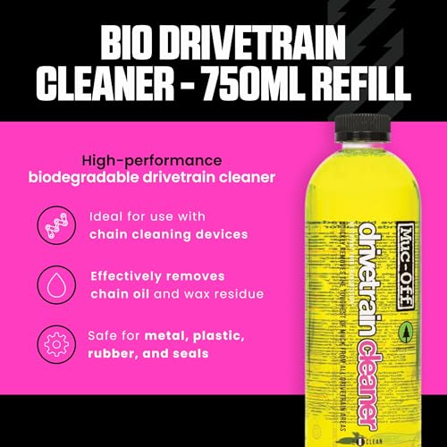 B000QGHZO2 1 69c2b6e503197 Muc-Off Bio Drivetrain Cleaner, 750 ml - Spray Pulisci Catena Bici e Sgrassatore Catena Bici - Efficace e Biodegradabile - Pe