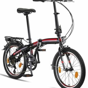 Licorne Bike CONSERES - Bicicletta pieghevole di alta qualità, 20 pollici, per uomo e donna, cambio a 6 marce - immagine 2