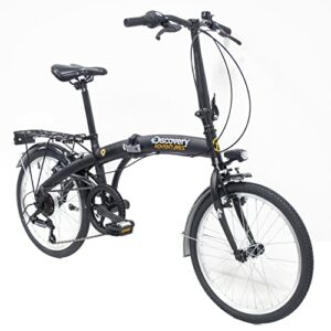 Bicicletta Pieghevole, Nero Opaco, Unisex, 20 - immagine 3