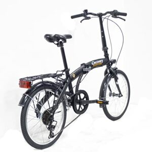 Bicicletta Pieghevole, Nero Opaco, Unisex, 20 - immagine 4