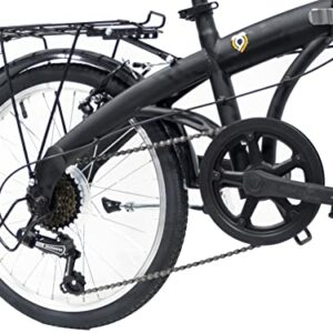 Bicicletta Pieghevole, Nero Opaco, Unisex, 20 - immagine 5