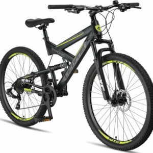 Licorne Bike - Premium Mountain Bike Strong 2D da 26, 27,5 e 29 pollici, bicicletta con freni a disco anteriori e posteriori,