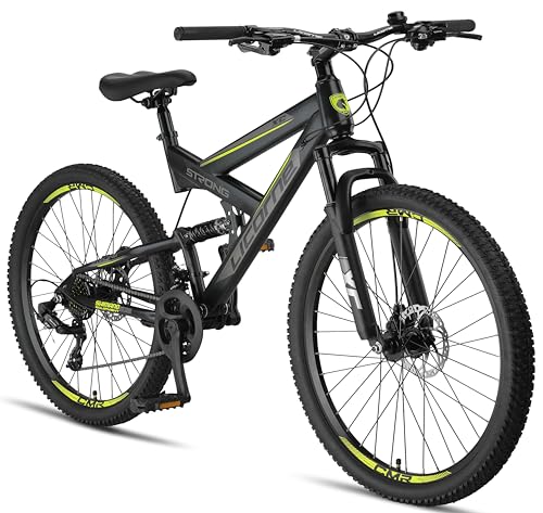 B098XDDX2K 0 69c2b69692212 Licorne Bike - Premium Mountain Bike Strong 2D da 26, 27,5 e 29 pollici, bicicletta con freni a disco anteriori e posteriori,