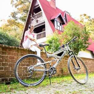 Licorne Bike - Premium Mountain Bike Strong 2D da 26, 27,5 e 29 pollici, bicicletta con freni a disco anteriori e posteriori, - immagine 5