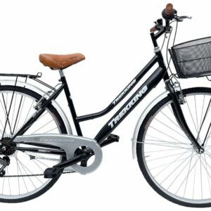 MADICKS Bicicletta Donna da Passeggio Olanda Misura 28 Bici da città Vintage retrò con Cestino Nero Con Cambio - immagine 1