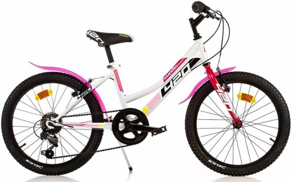 B09K5PVF53 1 69c2c88a91149 BICICLETTA DINO BIKES BIMBA MISURA 20 MTB AURELIA BAMBINA ART. 420D 6V (BIANCO ROSA)