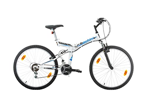 B09VH58L76 0 69c2c01046089 Multibrand Bachini Folding Mountain Bike pieghevole biammortizzata da 26 pollici, 18 velocità, V-Brake, per uomo, donna, raga