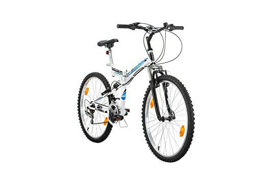 B09VH58L76 1 69c2c011d8ea3 Multibrand Bachini Folding Mountain Bike pieghevole biammortizzata da 26 pollici, 18 velocità, V-Brake, per uomo, donna, raga