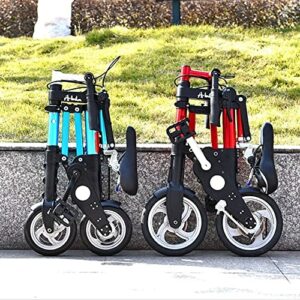 ZLYJ Bici Pieghevole 8 Pollici, Bici Pieghevole in Alluminio Leggero, Bici Città Regolabile Comoda, Telaio in Alluminio, Bici - immagine 4