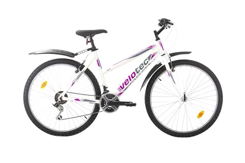 B0B56YHRM2 0 69c2c8c027feb Multibrand Velotec 6th SENSE Mountain Bike in alluminio da 26 pollici, 18 velocità, V-Brake, bici da ragazza e donna, adatta