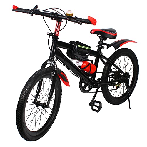 B0B8NX6QFX 0 69c2b70c8ef6d Mountain bike da 20", bicicletta per bambini con parafanghi, 7 marce, per ragazzi e ragazze, in acciaio al carbonio, idea reg