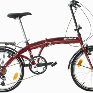 Multibrand Folding 20 pouces, Vélo pliant moderne, 6 vitesses, frein V-brake, Garde-boue, Sonnette, Porte-vélos, pour adultes