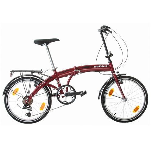 B0CHYZ6ZGB 0 69c2bfc662603 Multibrand Folding 20 pouces, Vélo pliant moderne, 6 vitesses, frein V-brake, Garde-boue, Sonnette, Porte-vélos, pour adultes