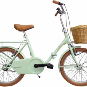 Cicli Tessari - bicicletta pieghevole bici da passeggio graziella car-bike con cesto anteriore in vimini vintage