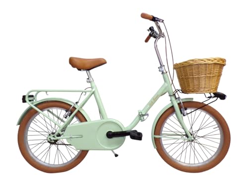 B0CXJ4QNH7 0 69c2bff9d8d15 Cicli Tessari - bicicletta pieghevole bici da passeggio graziella car-bike con cesto anteriore in vimini vintage