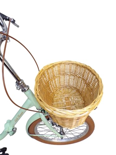 B0CXJ4QNH7 1 69c2bffad99b2 Cicli Tessari - bicicletta pieghevole bici da passeggio graziella car-bike con cesto anteriore in vimini vintage