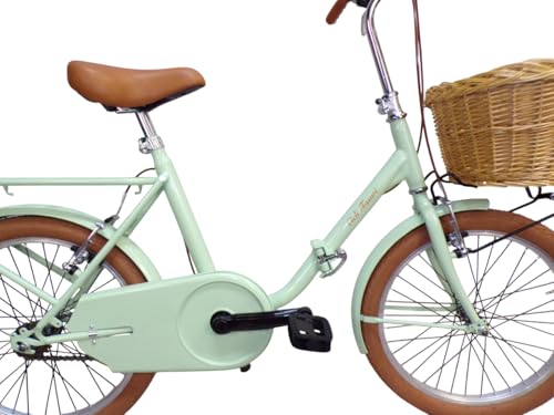 B0CXJ4QNH7 3 69c2bffd30a07 Cicli Tessari - bicicletta pieghevole bici da passeggio graziella car-bike con cesto anteriore in vimini vintage