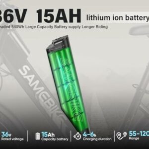 SAMEBIKE Nuovi modelli Bici Elettrica per Uomo Donna, 26"x2.1" Pneumatico Grasso 36V 15Ah Bicicletta Elettrica Cambio a 7 Vel 9 SAMEBIKE Nuovi modelli Bici Elettrica per Uomo Donna, 26"x2.1" Pneumatico Grasso 36V 15Ah Bicicletta Elettrica Cambio a 7 Vel - immagine 5