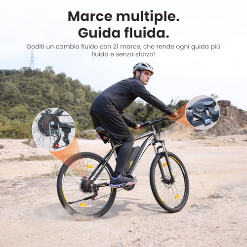 B0D5QC2R47 2 69c2b762f39db Touroll Bicicletta Elettrica, U1, Batteria Rimovibile 36V 13Ah, Autonomia di 65-30km, bicicletta elettrica uom, Motore 45 NM
