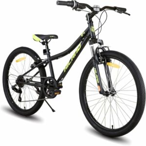 HILAND Climber Bicicletta per Bambini, 24", 7 Marce, Freno a V, Mountain Bike con Forcella Ammortizzata per Ragazzi e Ragazze