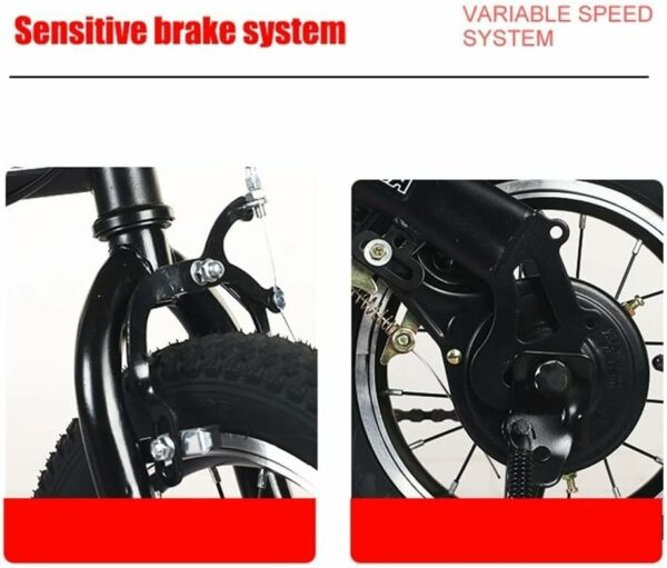 B0D817KVBL 2 69c2c11a7b362 SJAPEX Bicicletta Pieghevole per Adulti da 14 Pollici, Bici Pieghevole da Città, Bici Pieghevole Portatile Leggera A velocità