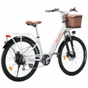 cysum cityrun bici elettrica donna, 26'' pedalata assistita Bicicletta Elettrica, City E-bike per adulti, 250W motore 25km/h, - immagine 3