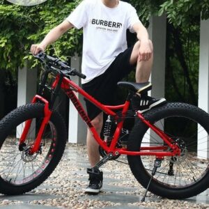 Kcolic Mountain Bike 24/26" Bici Per Adulti Fat Tire Bike 21 Velocità Telaio Acciaio Carbonio Doppia Sospensione Completa Dop - immagine 3