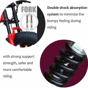 Kcolic Mountain Bike 24/26" Bici Per Adulti Fat Tire Bike 21 Velocità Telaio Acciaio Carbonio Doppia Sospensione Completa Dop - immagine 5