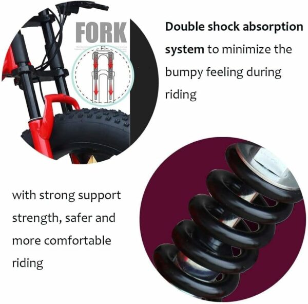 B0DHS7Q1P3 3 69c2c93875fa8 Kcolic Mountain Bike 24/26" Bici Per Adulti Fat Tire Bike 21 Velocità Telaio Acciaio Carbonio Doppia Sospensione Completa Dop