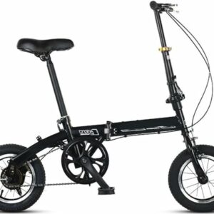 LETIANZG Bici Pieghevole da 12 Pollici per Adulti e Adolescenti, con Altezza Regolabile, Bici Pieghevole da Città, Si Piega F - immagine 3