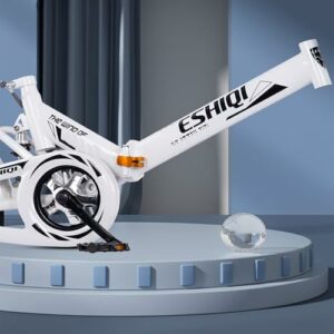 LETIANZG Bicicletta Pieghevole Leggera da 22/24 Pollici for Adulti, Trasmissione a Catena, Telaio in Alluminio Leggero, Bicic - immagine 5