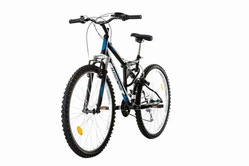 B0F1CX8LH6 2 69c2c8ad14432 Multibrand Bachini Extreme Mountain Bike biammortizzata da 26 pollici, 18 velocità, V-Brake, per uomo, donna, ragazza e ragaz