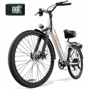 URLIFE Bici Elettrica Per Adulti Da 26", Bicicletta Elettrica con display LCD, 7 Velocità Batteria Rimovibile Autonomia, E-bi