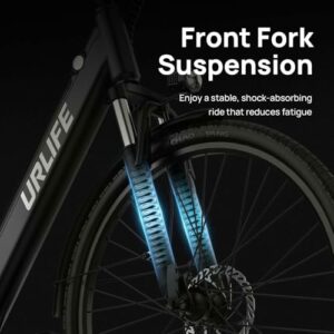 URLIFE Bici Elettrica Per Adulti Da 26", Bicicletta Elettrica con display LCD, 7 Velocità Batteria Rimovibile Autonomia, E-bi - immagine 4